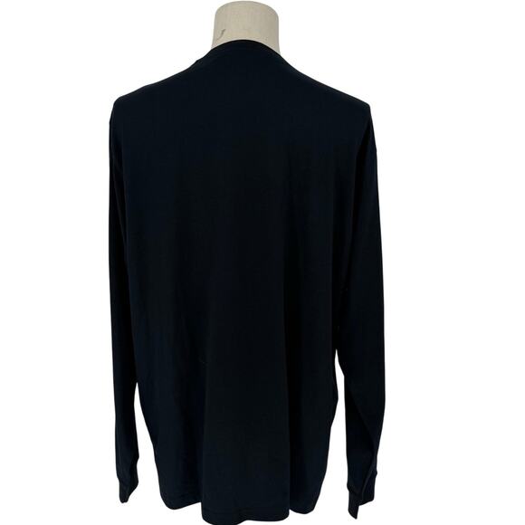 Land's End Long Sleeve Super T-Shirt Men's XL Navy Blue Basic Undershirt - Picture 3 of 5